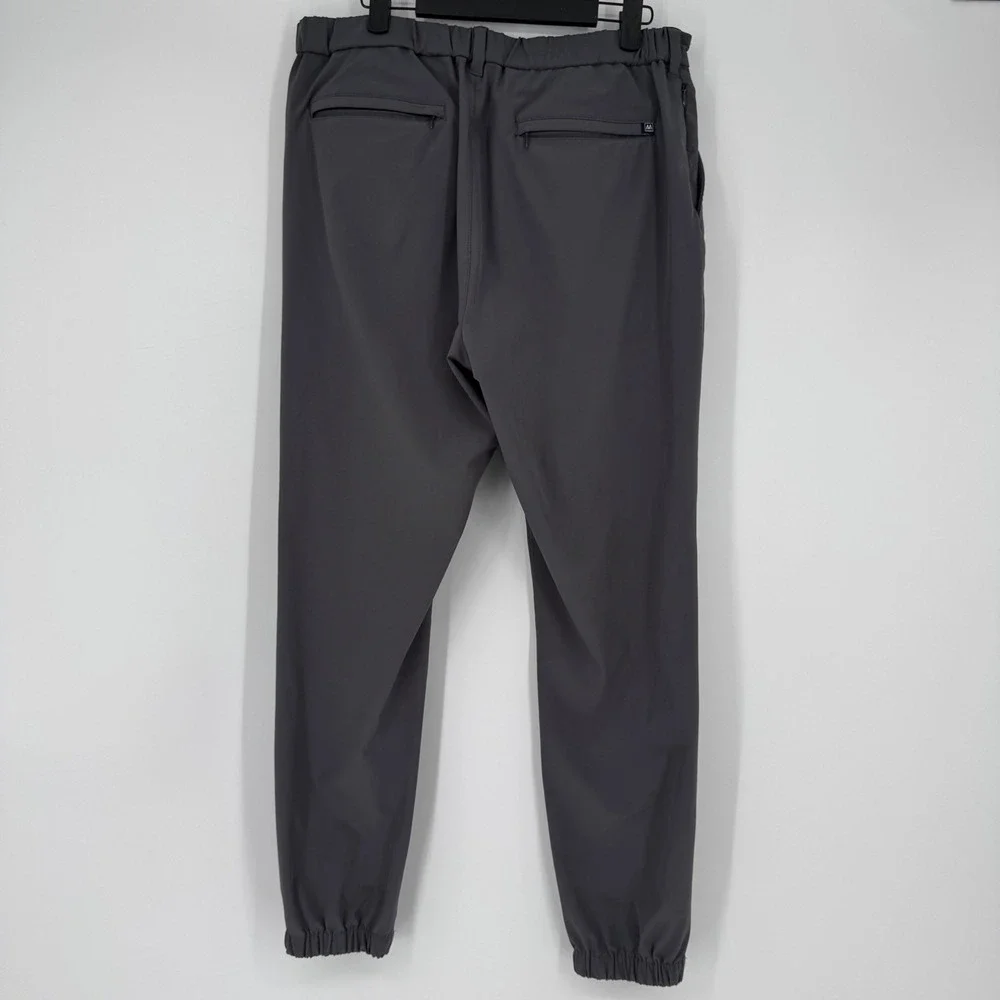 Mizzen+Main Helmsman Slim Chino Joggers Mens 34W Charcoal Grey Performance Pants